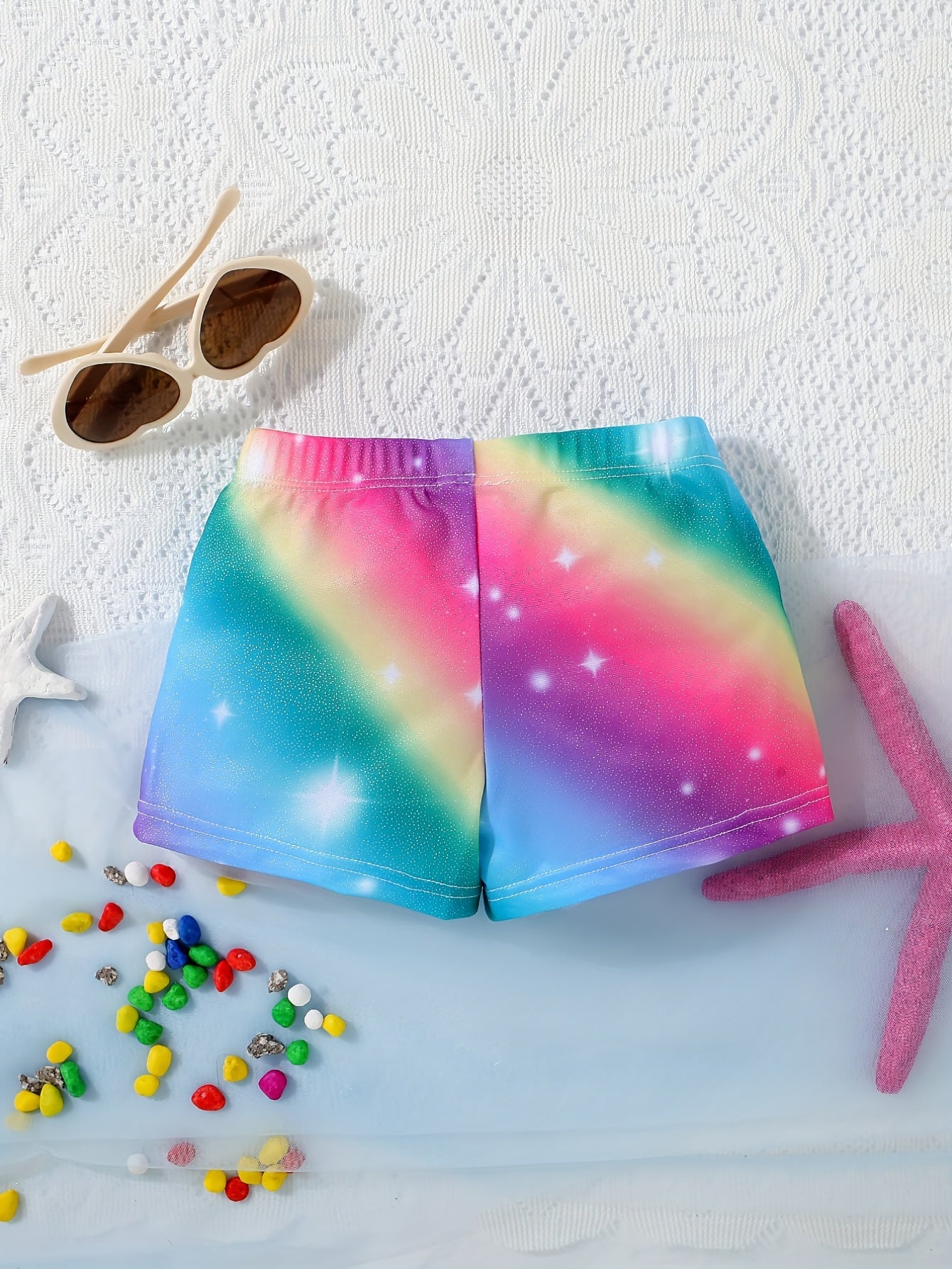 Boys Elastic Waist Swim Trunks Beach Shorts Comfortable Beach Wear
