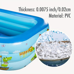 Rectangular Inflatable Swimming Pool for Family Lounge