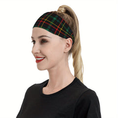 Vintage Plaid Headband Green Red Non Slip Hairband