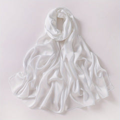 Satin Hijab Solid Scarf Shawl Windproof Head Wrap Women Turban Bandana