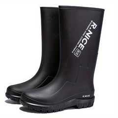 Men High Top Rain Boots Wear resistant Waterproof Non slip Galoshes