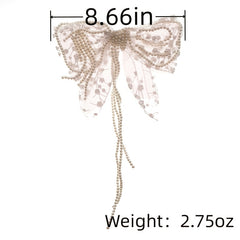 Faux Pearl Butterfly Wedding Headband for Bride