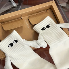 2pair Mid Tube Socks w/ Magnetic Suction for Couple