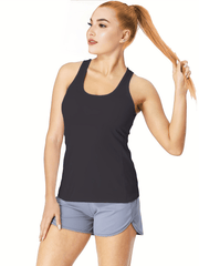 3pcs Racerback Workout Tank Tops Scoop Neck Gym Tops Women's Activewear