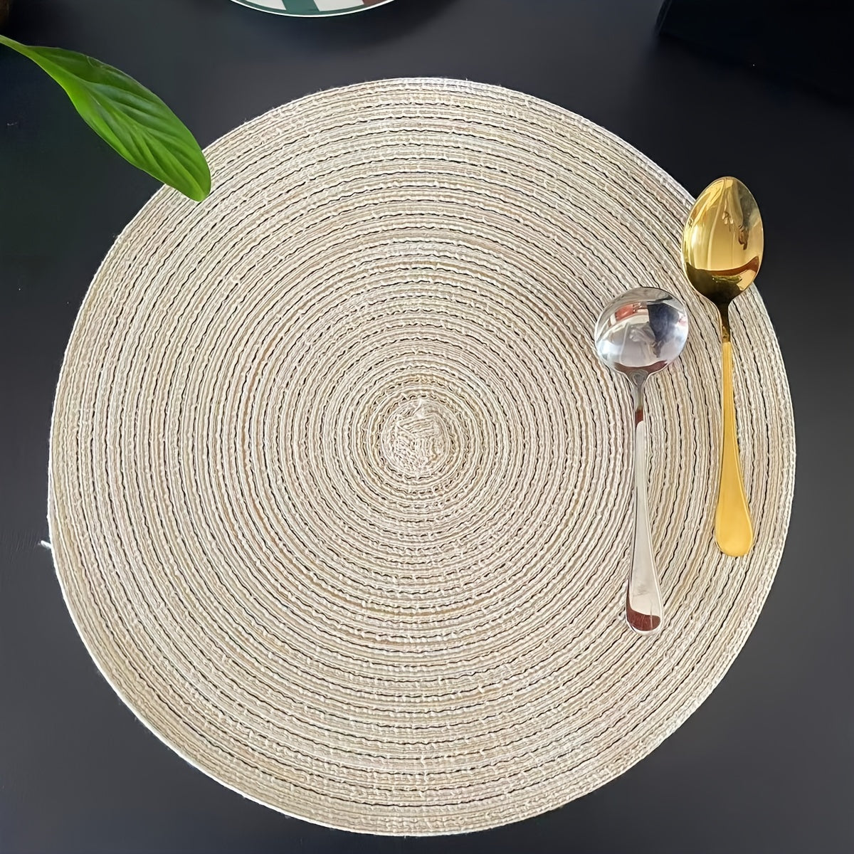 Round Woven Placemat Kitchen Table Mat Dining Table Decor