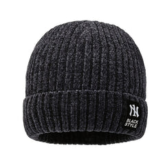 Men's Plush Knitted Hat Snow Nile Wool Line Ear Protection Youth Cold Proof