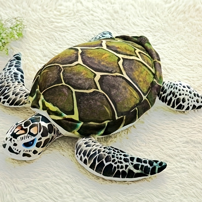 18in Realistic Stuffed Sea Turtle Plush Toy Ocean Life Tortoise Pillow