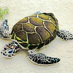 18in Realistic Stuffed Sea Turtle Plush Toy Ocean Life Tortoise Pillow
