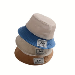 Kids Drawstring Mesh Fisherman's Hat Sunscreen Bucket Cap