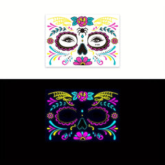 Luminous Fluorescent Stickers Halloween Dress Party Tattoo Stickers