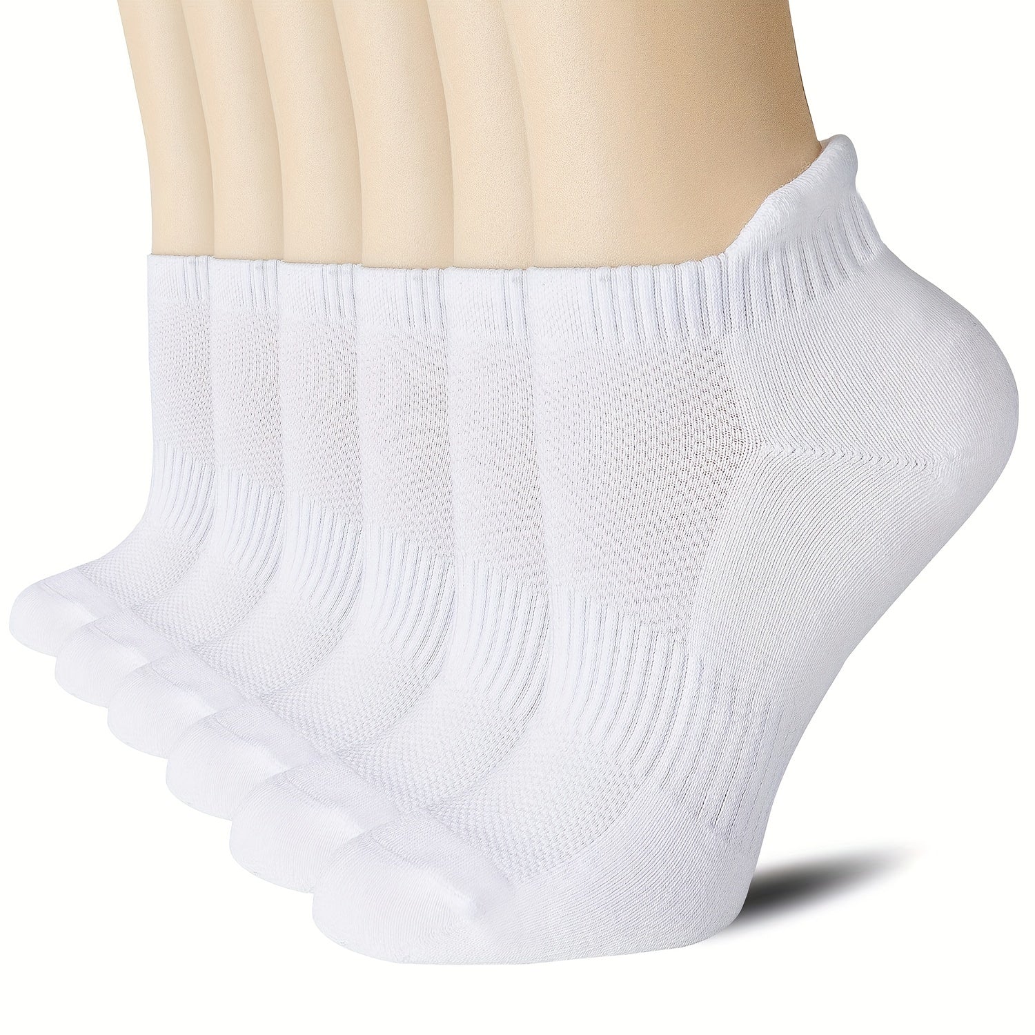 6 Pairs Low Cut Ankle Socks for Running Breathable Moisture Wicking Durable