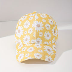 Men's Flower Sun Hat Baseball Cap for Running Outdoor Activities