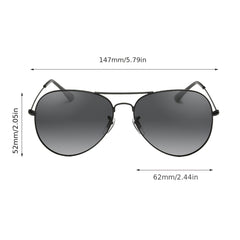 Polarized Aviator Sunglasses Women Double Bridge UV400 Protection