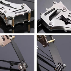 Stainless Steel Mini Bow Decompression Toy with 5 Suction Cup Arrows