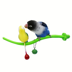 Parrot Toy Standing Pole Companionship Dummy Bird Bells Chewing Relaxing