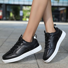 Solid Skate Shoes Lightweight Low Top Sport Women's Footwear