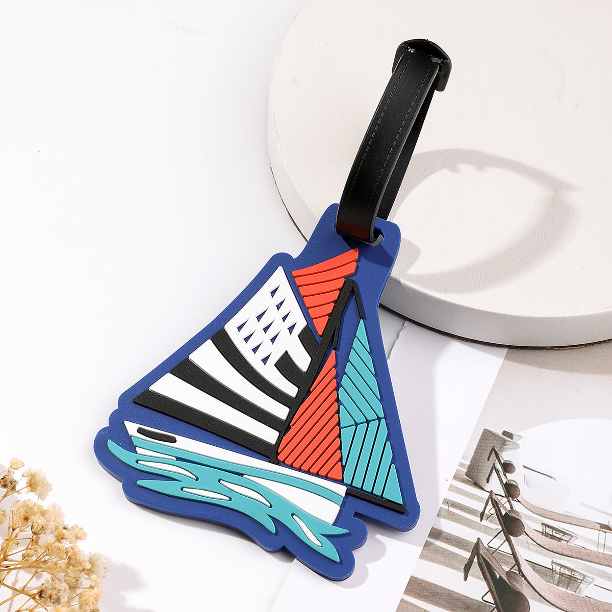 Stylish Print Silicone Luggage Tag Durable Boarding Tag