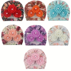 Flower Baby Headscarf Hat for 0-3 Years Baby