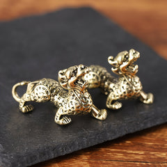 Brass Pixiu God Beast Keychain Lucky Pendant Ornament