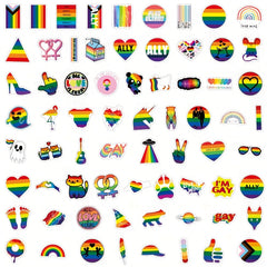 100pcs Gay Pride Stickers Rainbow Designs Scrapbooking Diaries Bottles Hard Hats