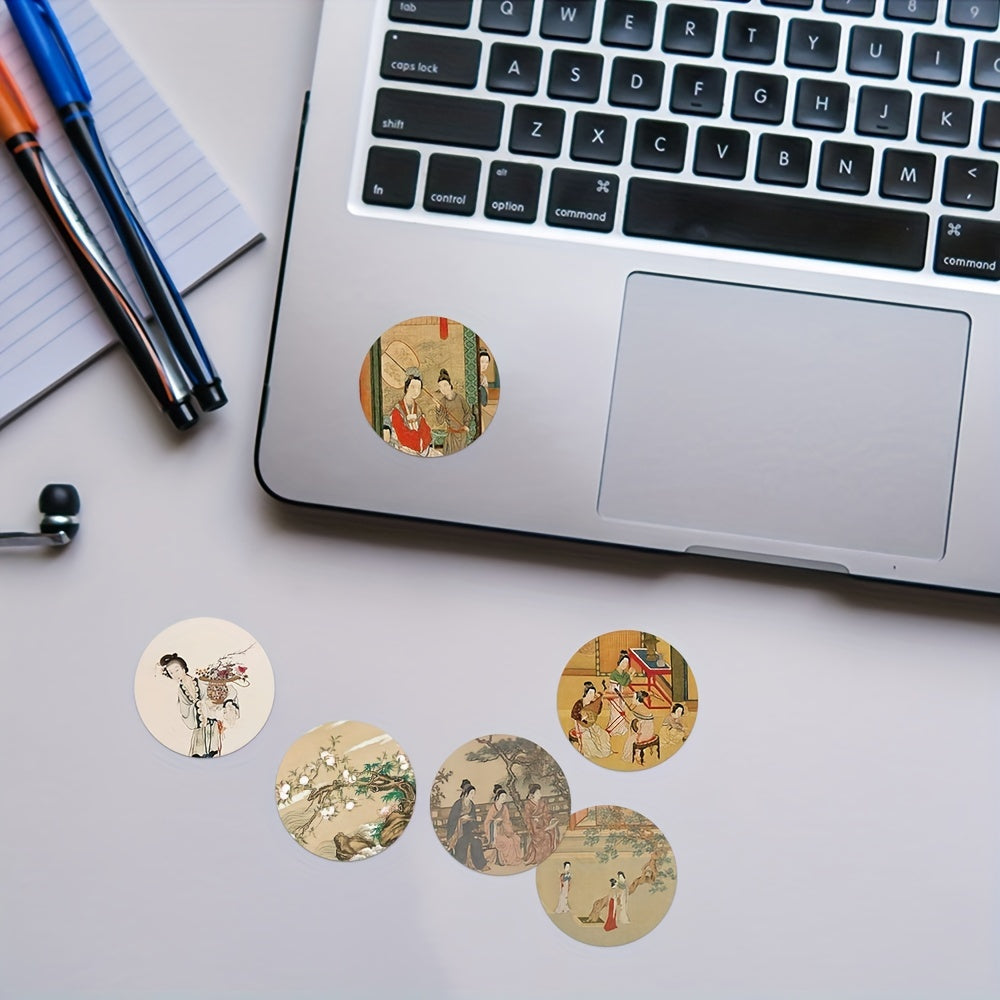 61pcs Chinese Art Stickers Waterproof for Laptops Skateboards Wa