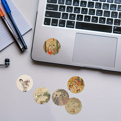 61pcs Chinese Art Stickers Waterproof for Laptops Skateboards Wa