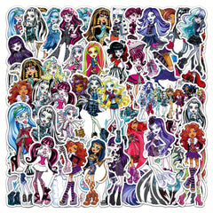 50pcs Anime Character Stickers Colorful Gothic Decals for Laptops & Phone Case