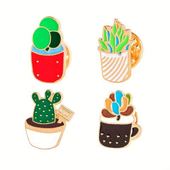 Green Bonsai Flower Brooch For Kids