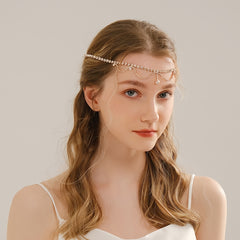 Golden Leaf Pattern Head Band Bridal Tiara Hairband