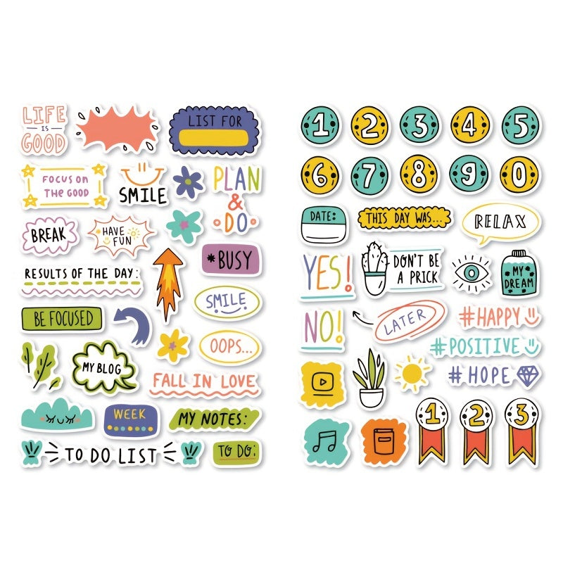 240pcs DIY Precut Decoration Stationery Diary Sticker Planner Index Label