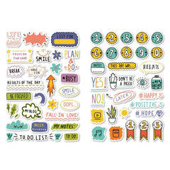 240pcs DIY Precut Decoration Stationery Diary Sticker Planner Index Label