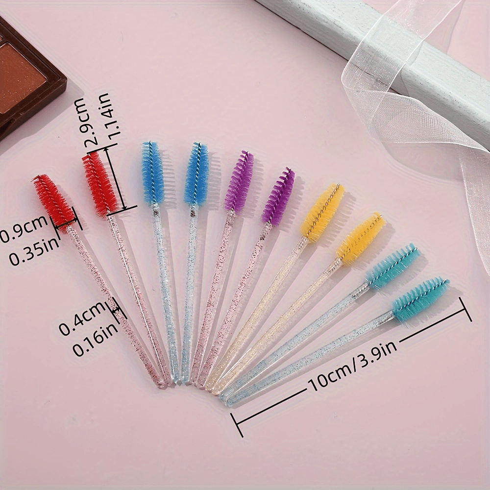 10pcs Eyelash Brush Spoolies Mascara Brush Applicator For Makeup