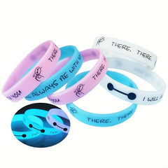 Night Glow Silicone Bracelet Rubber Wrist Band