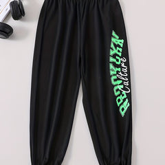 Teen Casual Letter Graphic Print Sweatpants