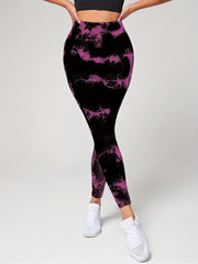 Tie Dye Seamless Fitness Pants Sports Yoga Leggings