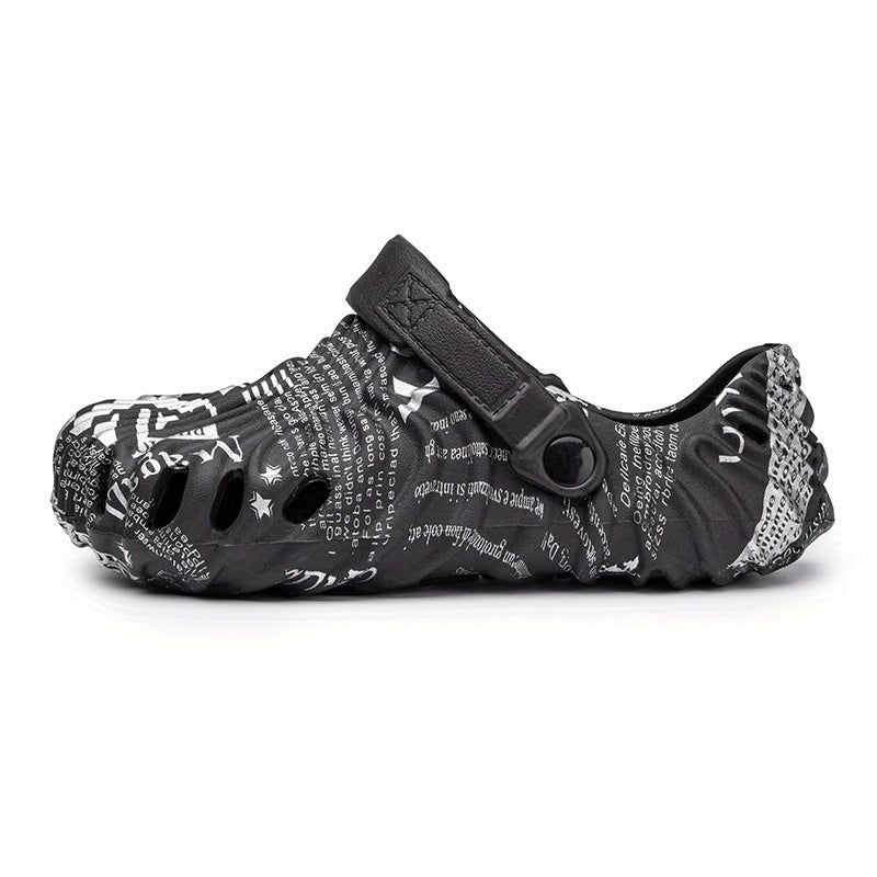 Women's Pattern Hole Shoes Casual Comfortable And Breathable Outdoor Slippers