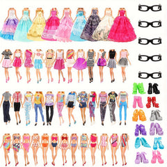 53pcs Doll Clothes and Accessories Set for 11.5 Inch Dolls