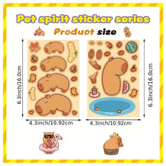 8pcs Capybara Journal Series Graffiti Stickers DIY Creative Toy