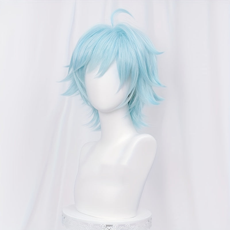 Short Light Synthetic Cosplay Wig for Halloween Party
