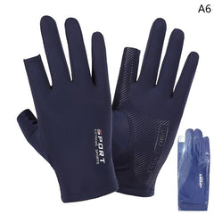 Breathable Ice Silk Anti-UV Outdoor Sports Gloves
