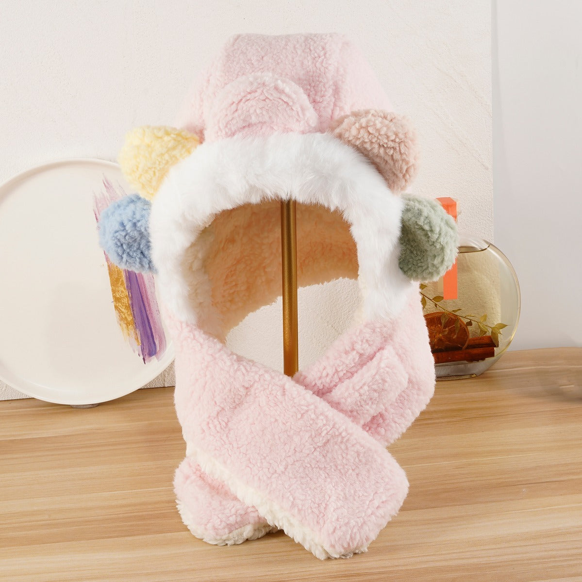 Cartoon Plush Ear Winter Hat for Toddler