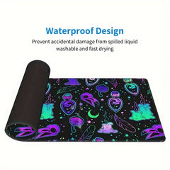 Dark Purple Gaming Mouse Pad XL Desk Mat Anime Extended Mouse Pads