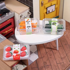 3pcs Mini Fruit & Vegetable Set for Dollhouses 1:6 & 1:12 Scale