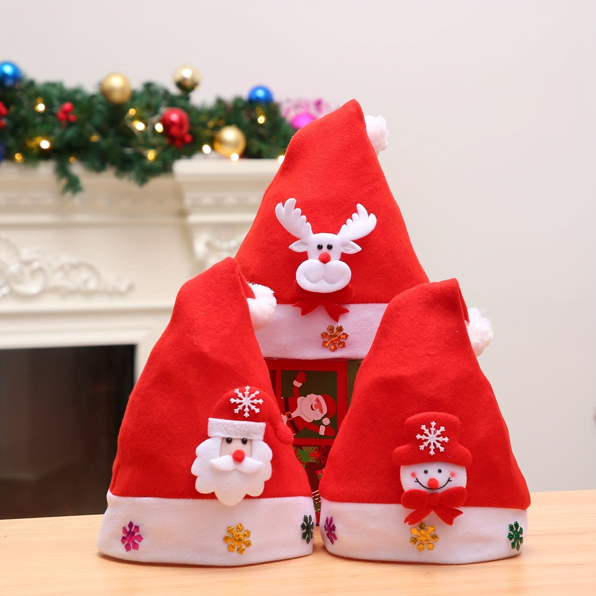 Classic Christmas Hat Snowman Elk Santa Decors Halloween Cosplay Props