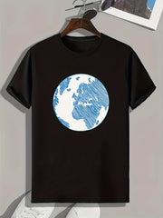 European and African Territory Print Men's Graphic T-shirt