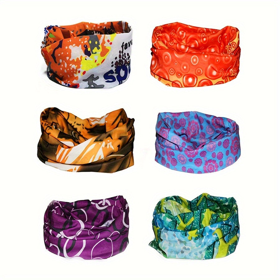 6 Pack Magic Headbands Neck Scarf Outdoor Sports Headwear
