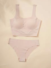 Soft Bra & Panties Set Comfy Tank Lingerie