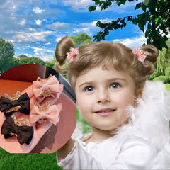 2pcs Cat's Ear Hair Clip with Bow Hairpin