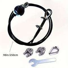 Adjustable Wire Rope PU Tricep Training Rope for Home and Gym