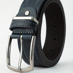 Men's Leather Belt Square Pin Buckle Accessories